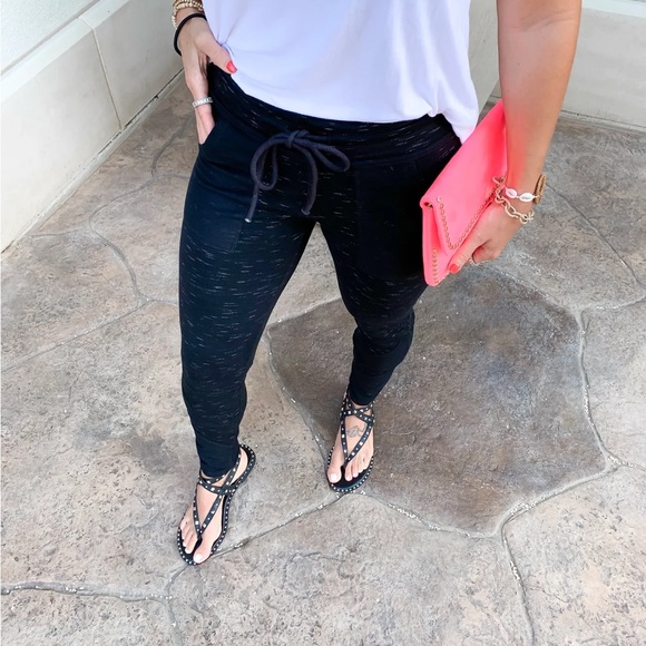 Black Heathered Joggers - Size Small - Picture 3 of 3